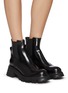 Figure View - Click To Enlarge - ALEXANDER MCQUEEN - 'Wander' spazzolato leather chelsea boots