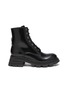 Main View - Click To Enlarge - ALEXANDER MCQUEEN - 'Wander' spazzolato leather combat boots