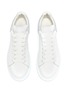 Detail View - Click To Enlarge - ALEXANDER MCQUEEN - 'OVERSIZED SNEAKERS' IN CALFSKIN LEATHER WITH CONTRAST HEEL TAB