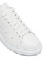 Detail View - Click To Enlarge - ALEXANDER MCQUEEN - 'OVERSIZED SNEAKERS' IN CALFSKIN LEATHER WITH CONTRAST HEEL TAB