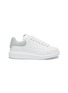 Main View - Click To Enlarge - ALEXANDER MCQUEEN - 'OVERSIZED SNEAKERS' IN CALFSKIN LEATHER WITH CONTRAST HEEL TAB