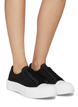 Figure View - Click To Enlarge - ALEXANDER MCQUEEN - 'Deck Plimsoll' lace-up sneakers