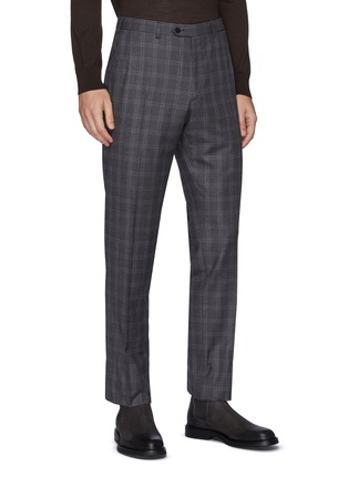 Detail View - Click To Enlarge - BRIONI - 'Brunico' Flannel check notch lapel wool blend suit