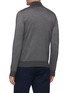 Back View - Click To Enlarge - BRIONI - Cashmere Silk Knit Bi-colour Honeycomb Jacket