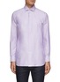 Main View - Click To Enlarge - BRIONI - Spread Collar Cotton Chambray Shirt