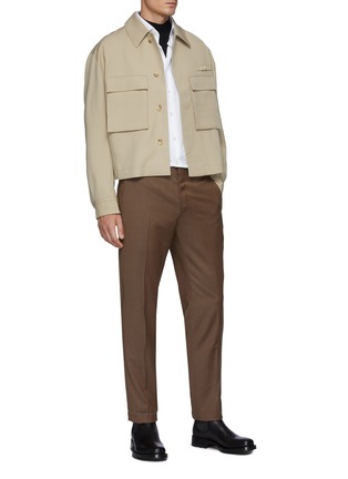 Figure View - Click To Enlarge - BRIONI - Spread Collar Ventiquattro Cotton Twill Long Sleeve Shirt