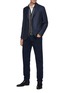 Figure View - Click To Enlarge - BRIONI - Unlined Notch Lapel Patch Pocket Microstructure Melange Wool Silk Blazer