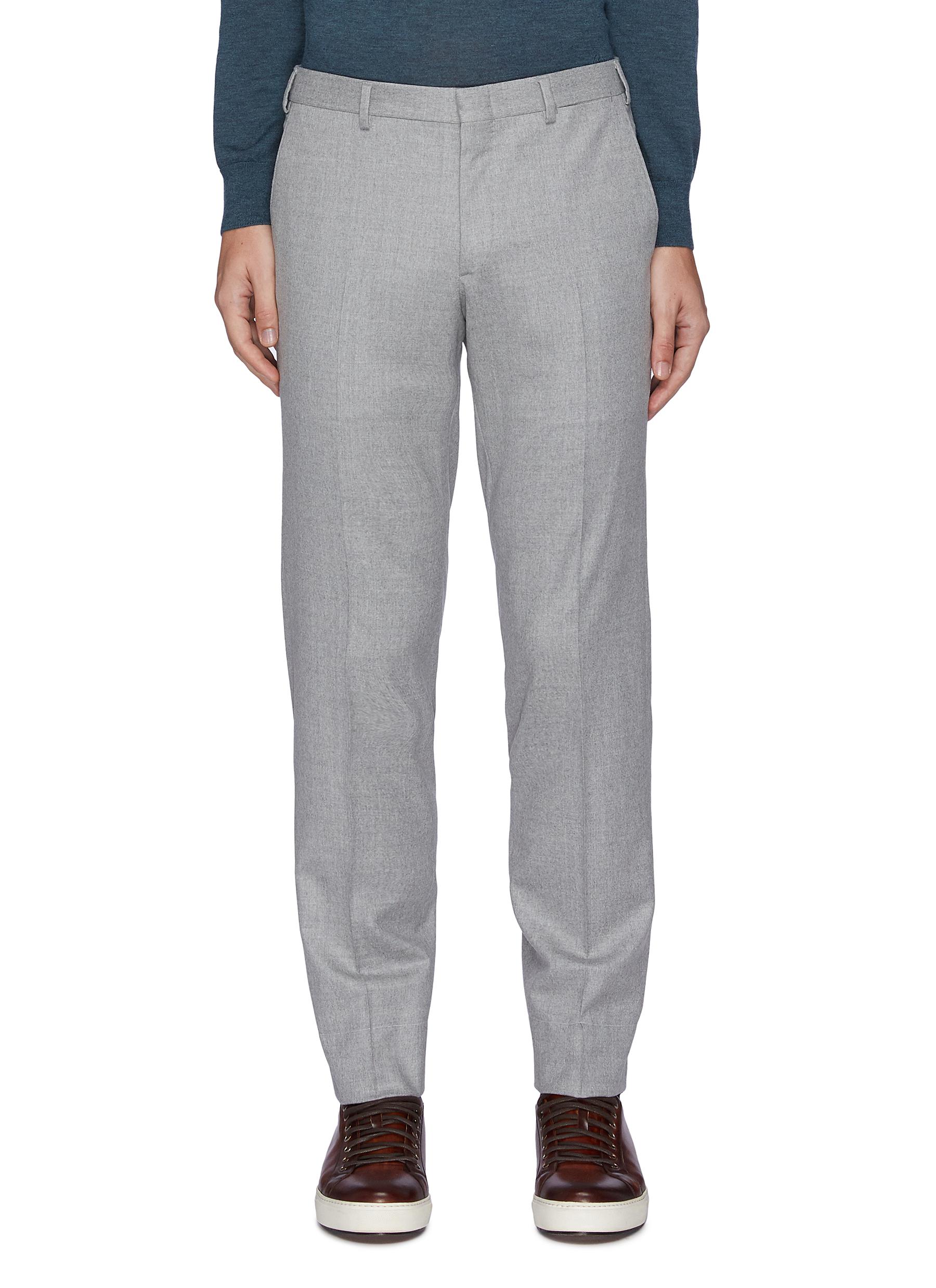Wool-cashmere blend tailored pants