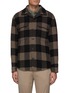 Main View - Click To Enlarge - VINCE - Chequered Wool Blend Overshirt