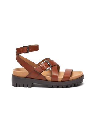 Main View - Click To Enlarge - SAM EDELMAN -  ''Eleanora' buckled strap leather sandals