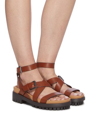 Figure View - Click To Enlarge - SAM EDELMAN -  ''Eleanora' buckled strap leather sandals