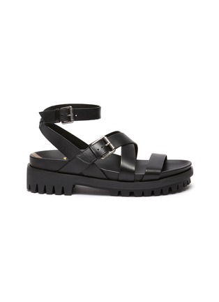 Main View - Click To Enlarge - SAM EDELMAN -  ''Eleanora' buckled strap leather sandals