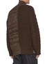 Back View - Click To Enlarge - THE VIRIDI-ANNE - Oversized Drop Shoulder Combo Knitted Zip Up Fragment Cardigan