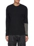 Main View - Click To Enlarge - THE VIRIDI-ANNE - Single Patched Long Sleeve Wool T-Shirt
