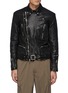 Main View - Click To Enlarge - THE VIRIDI-ANNE - Belted Biker Jacket