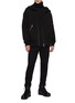 Figure View - Click To Enlarge - THE VIRIDI-ANNE - Diagonally Zipped Up High Neck Cotton Jacket