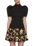 Main View - Click To Enlarge - ALICE & OLIVIA - Issa' Puffed Sleeve Turtleneck Knit Top
