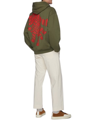 Figure View - Click To Enlarge - MARNI - Soft focus twisted logo print hoodie