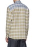 Back View - Click To Enlarge - MARNI - Colour Blocking Check Flannel Shirt