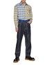 Figure View - Click To Enlarge - MARNI - Colour Blocking Check Flannel Shirt