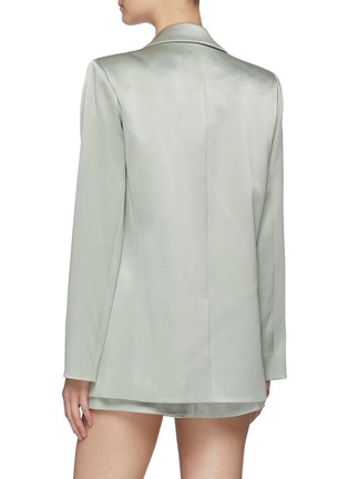 Back View - Click To Enlarge - ALICE & OLIVIA - 'Justin' double breasted satin blazer