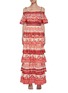 Main View - Click To Enlarge - ALICE & OLIVIA - Valencia' Off-shoulder Floral Tiered Maxi Dress