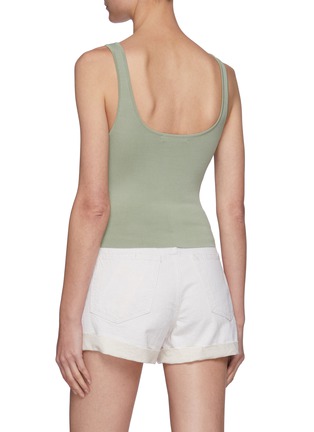 Back View - Click To Enlarge - ALICE & OLIVIA - Daryn' Scoop Neck Rib Tank Top
