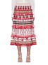 Main View - Click To Enlarge - ALICE & OLIVIA - Cassie' embroidered tassel detail midi skirt