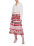 Figure View - Click To Enlarge - ALICE & OLIVIA - Cassie' embroidered tassel detail midi skirt