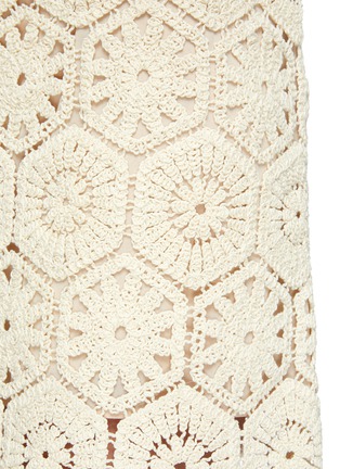 Detail View - Click To Enlarge - ALICE & OLIVIA - 'Clyde' Geometric crochet shift dress