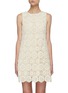 Main View - Click To Enlarge - ALICE & OLIVIA - 'Clyde' Geometric crochet shift dress
