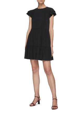 Figure View - Click To Enlarge - ALICE & OLIVIA - 'Demi' flutter sleeve babydoll dress