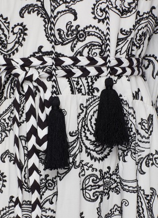 Detail View - Click To Enlarge - ALICE & OLIVIA - 'Lilian' printed braided belt mini dress