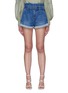 Main View - Click To Enlarge - ALICE & OLIVIA - 'Rosemary' belted paperbag denim shorts
