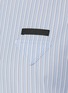  - PRADA - Tonal Triangular Patch Striped Cotton Shirt