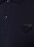  - PRADA - Tonal Triangular Patch Pique Cotton Polo Shirt