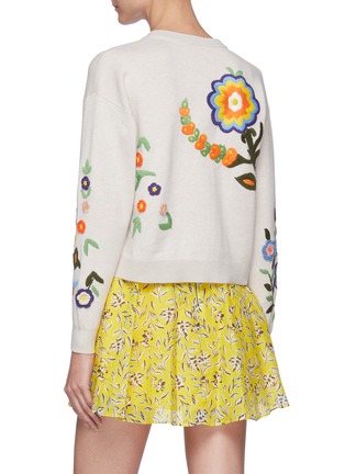 Back View - Click To Enlarge - ALICE & OLIVIA - 'Lelia' embroidered cardigan