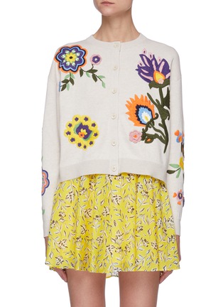 Main View - Click To Enlarge - ALICE & OLIVIA - 'Lelia' embroidered cardigan