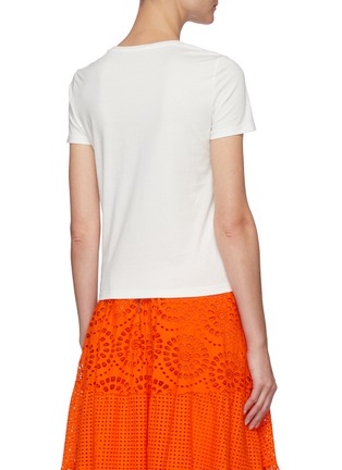 Back View - Click To Enlarge - ALICE & OLIVIA - 'Rylyn' Floral Embroidered Stace Face T-shirt