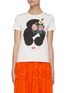 Main View - Click To Enlarge - ALICE & OLIVIA - 'Rylyn' Floral Embroidered Stace Face T-shirt