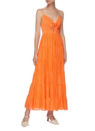 Figure View - Click To Enlarge - ALICE & OLIVIA - 'Minka' Tie Front Maxi Dress