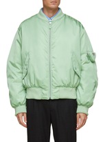 PRADA | Logo Plaque Pouch Oversized Re-Nylon Bomber Jacket | Men | Lane  Crawford