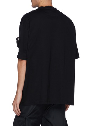 Back View - Click To Enlarge - PRADA - Oversize Triangle Pouch Cotton T-Shirt
