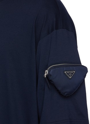  - PRADA - Oversize Triangle Pouch Cotton T-Shirt