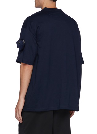 Back View - Click To Enlarge - PRADA - Oversize Triangle Pouch Cotton T-Shirt