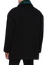 Back View - Click To Enlarge - PRADA - Oversized Double-Breasted Virgin Wool Coat With Detachable Mohair Collar