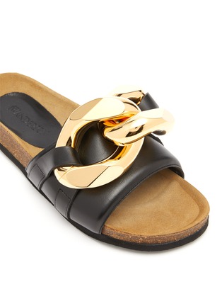Detail View - Click To Enlarge - JW ANDERSON - Chunky chain leather slides