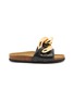 Main View - Click To Enlarge - JW ANDERSON - Chunky chain leather slides