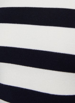 - MONSE - Sailor Striped Cut Out Merino Wool Knit Top