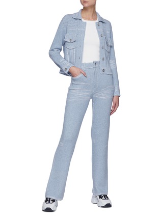 Figure View - Click To Enlarge - BARRIE - Denim style cashmere pants